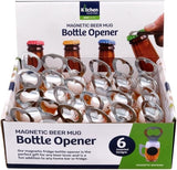6PK Beer Mug Shaped Bottle Opener with Magnet Bottle Opener Assorted
