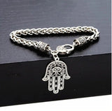 Vintage Style Fatima Hand Palm Alloy Twisted Chain Bracelet Jewellery Gifts