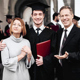 Graduation Hat Unisex Decorative Polyester Adult Graduation Tassel Cap for Bachelor Black