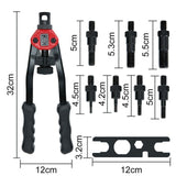 430pcs Rivet Nut Kit Riveter Gun Heavy Duty Riveting Rivets Nutsert Tool Rivnut