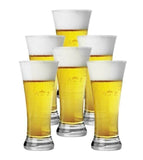 6pcs Beer Glass Clear Schooner Glassware Drinking Glasses 380ml