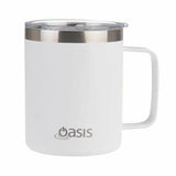 Oasis Stainless Steel Double Wall Insulated Explorer Mug 400ml White