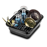 Madesmart Small Collapsible Dish Rack Drainer Kitchen Sink Cutlery Dryer -Carbon