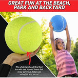 1x Inflatable Tennis Balls Jumbo Outdoor Indoor Sports PlayBall Toy 21cm -Yellow