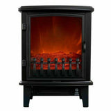 Electric Fireplace Heater Flame Fire Effect Freestanding 1800W  Heller - Black