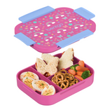 Bentgo Kids Snap & Go Lunch Box With Divider Container Rainbow & Butterflies
