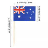 50x Australian Flag Toothpicks – Party Picks for Australia Day
