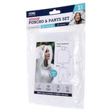 2PK Poncho & Pants Set Clear Emergency Kit Emergency Disposable Waterproof Rain
