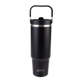 Oasis Stainless Steel VoyagerTumbler with Handle 900ml Drink Cup - Black