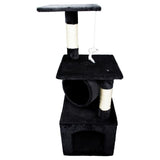 Cat Scratching Tree & Playhouse Toy House Furniture Multi Level 35x35x92cm