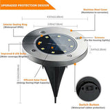 Solar Powered LED Buried Inground Recessed Light Garden Outdoor Deck Path