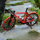 Bicycle Simulation Alloy Model Ornament Mini Bicycle Toy Gift Mountain Bike Red