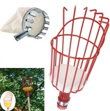 Horticultural Garden Fruit Picker Basket Apple Pear Peach Picking Catcher Tool Red