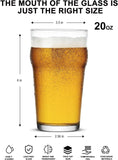 Pint Glasses 20 Oz British Beer Glass Classics Craft Beer Glasses Prime Beer