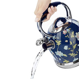 Laura Ashley 2.5L Gas Induction Stove Top Kettle 10Cup Water Boiler Elveden Blue