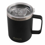 Oasis Stainless Steel Double Wall Insulated Explorer Mug 400ml Black