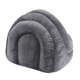 Paws & Claws Plush Cushion Velvet Cat Bed Cave With Toy