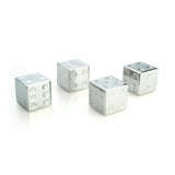 Set of 4 Stainless Steel Dice Whiskey Chillers