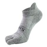 3 Pairs Men Five Finger Cotton Running Ankle Sport Toe Sock - Grey