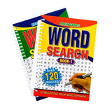 2x Book Word Search Spiral Puzzle Book A5 144pg Mind Power Brain Game