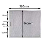 1x Range Hood Filters Washable Metal Mesh Filter Kitchen Range Hood 320x260x9mm