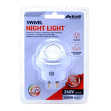 1PCE Night Light LED Plug In Auto Sensor 360 Degree Swivel Head SAS Electrical