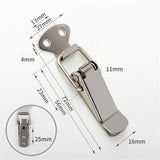 2pc Toggle Clasp Case Clip Suitcase Tool Box Trunk Latch Lock Stainless Steel