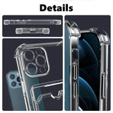 Case Wallet Card Holder Cover Clear For Apple for iPhone 12