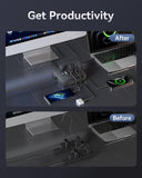 Powerboard USB 10IN1 Power Strip USB C Surge Protector with 4Outlet 1.8Meter BLK