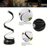 Spiral Table Lamp For Bedroom Office Nightstand Bookshelf Living Room Home Decor