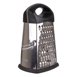 Appetito Stainless Steel 4 Sided Grater Non Slip Base Comfortable Firm Grip
