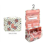 1pc Travel Cosmetic Makeup Bag Storage Bag Hanging Toiletry Organizer Pink