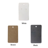200pcs Earring Cards Jewellery Cardboard Paper Jewelry Display 9x5cm - BLACK