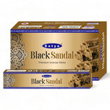 Satya Premium Mumbai Black Sandal Incense Sticks Aroma Fragrance 144 sticks