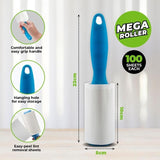 2PK Home Master Lint Roller Remover 100 Sheets Each Easy Peel Pets Clothes