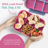 Bentgo Kids Snap & Go Lunch Box With Divider Container Rainbow & Butterflies