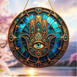 Mystical Wiccan Amulet Acrylic Suncatcher Hanging Home Decor Sun Catcher 20cm