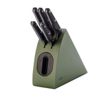 Wiltshire Staysharp Stainless Steel Triple Rivet Radius Knife Block Set Sage