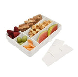 Melii Snackle Box Kids Snack Box Storage 12 Adjustable Compartments - Luxe Ivory