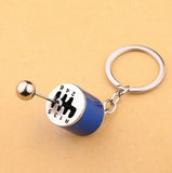 1x Keychain Vintage Car Shift Keychain Creative Gear Shift Head Gift - Blue