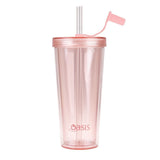 Oasis Smoothie Tumbler w/ Straw Double Wall Drink Cup BPA Free 520ml -Strawberry