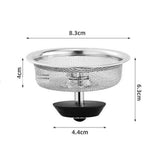 2x Kitchen Waste Sink Strainer Stainless Steel Waste Plug Filter Drain Stopper
