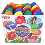 4x Squeeze Me Football Footy Handball High Bounce 8cm Diameter Playtime Assorted