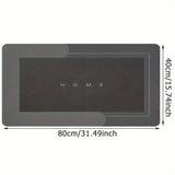 Super Absorbent Floor Mat Soft Quick-Drying Non-Slip Rectangle Grey 40x80cm