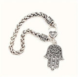 Vintage Style Fatima Hand Palm Alloy Twisted Chain Bracelet Jewellery Gifts
