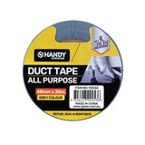 2 Rolls Duct Tape 48mm x 18m Handy Hardware Heavy Duty Grey Adhesive