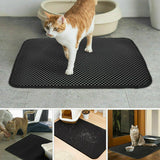 Cat Litter Mat Large Kitty Litter Box Trapping Sifting Mats Waterproof Urine