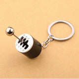 1x Keychain Vintage Car Shift Keychain Creative Gear Shift Head Gift - Black