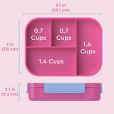 Bentgo Kids Snap & Go Lunch Box With Divider Container Rainbow & Butterflies