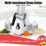 Kitchen Vegetable Food Manual Rotary Drum Grater Chopper Slicer Fruit Cutter